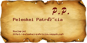 Peleskei Patrícia névjegykártya
